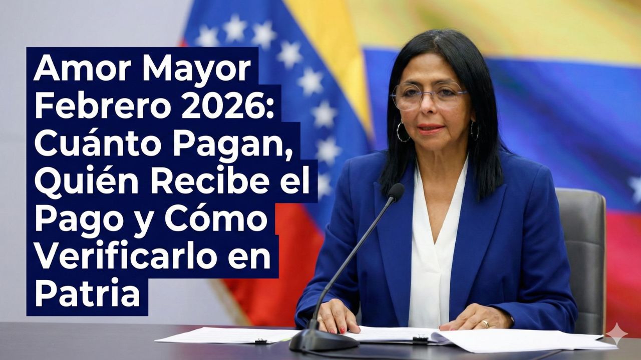 Amor Mayor Febrero 2026: Cuánto Pagan, Quién Recibe el Pago y Cómo Verificarlo en Patria