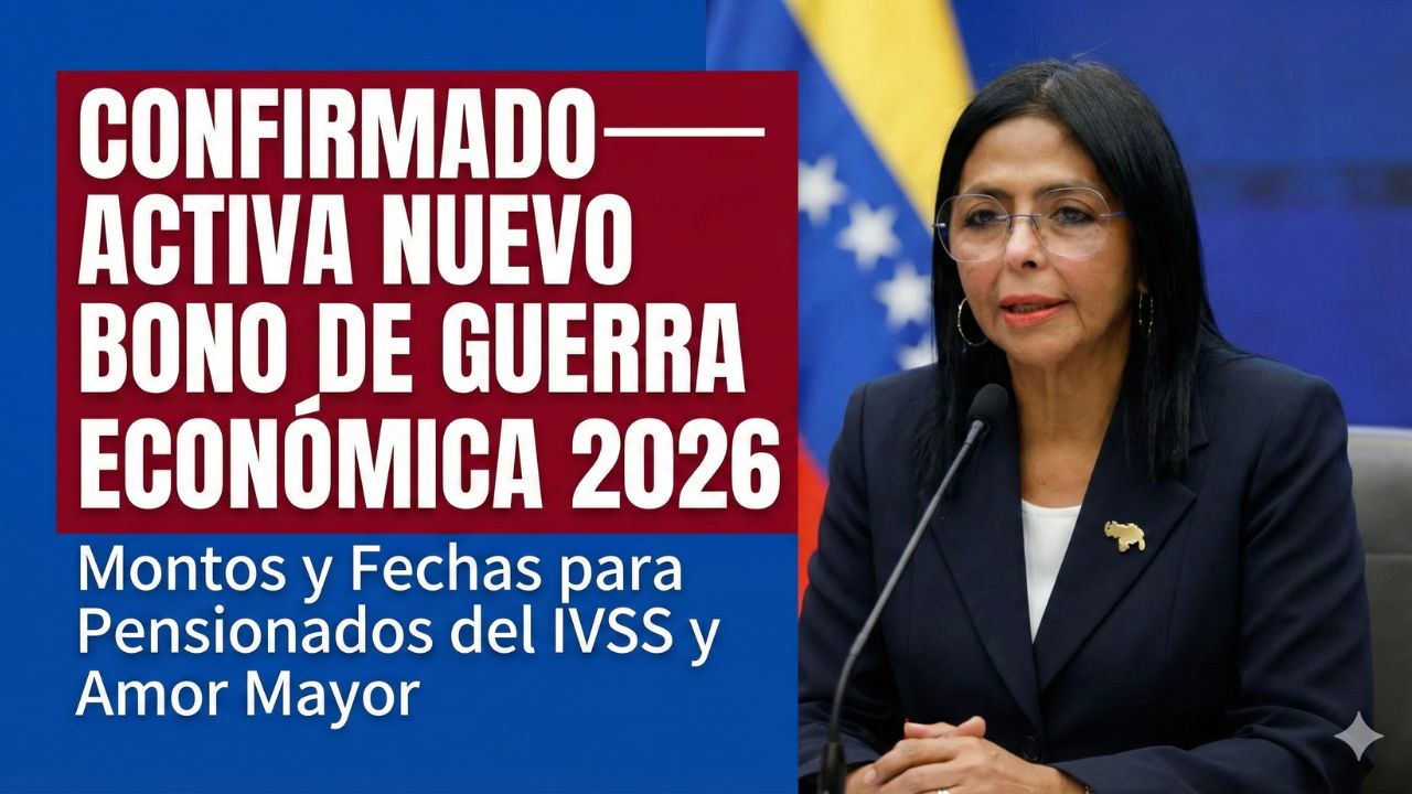 Confirmado— Activa Nuevo Bono de Guerra Económica 2026: Montos y Fechas para Pensionados del IVSS y Amor Mayor