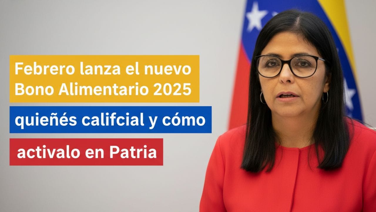 Febrero lanza el nuevo Bono Alimentario 2025: quiénes califican y cómo activarlo en Patria