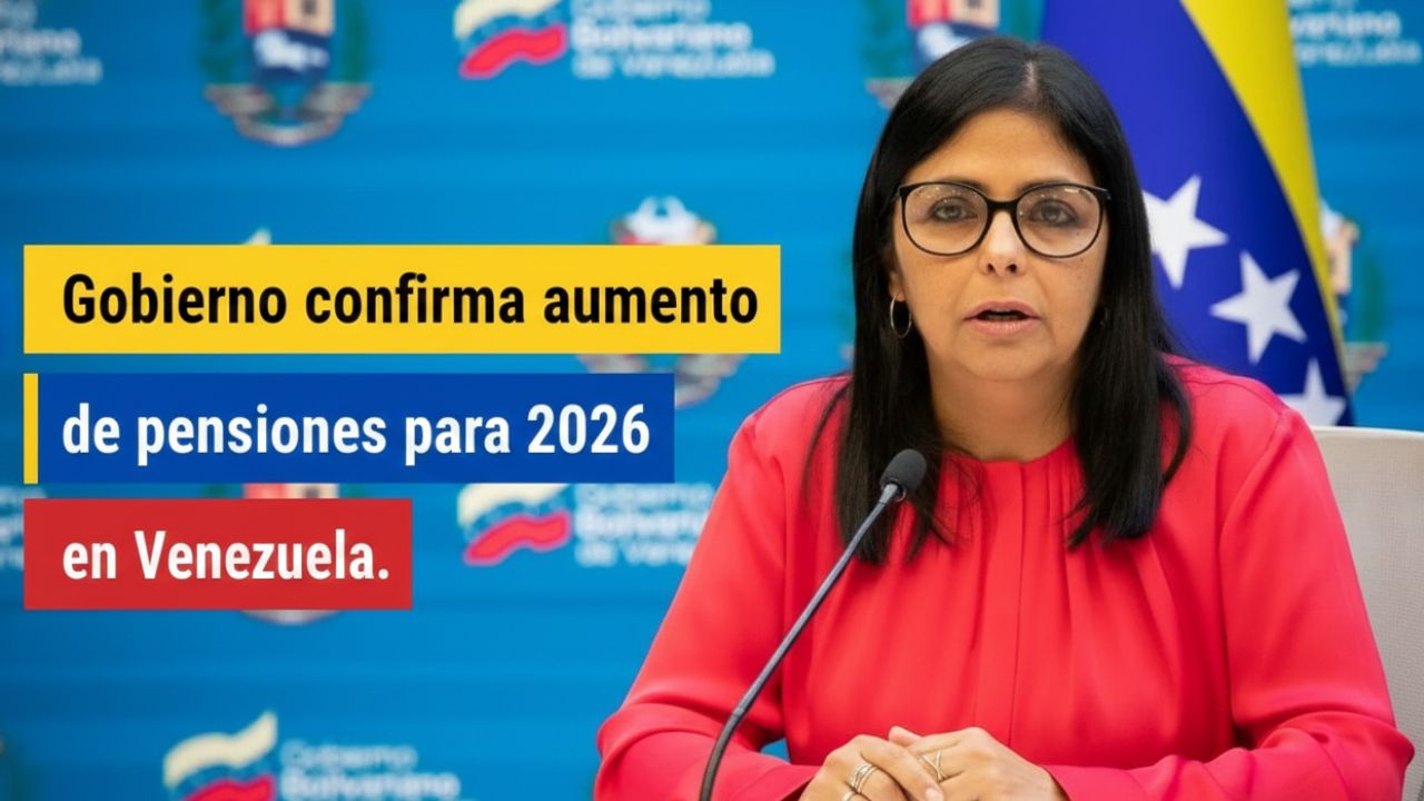 Gobierno confirma aumento de pensiones para 2026 en Venezuela.