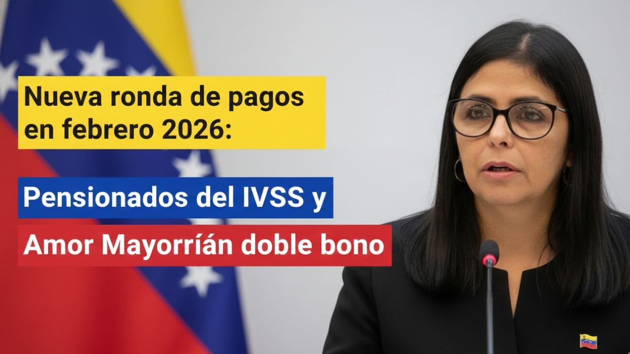 Nueva ronda de pagos en febrero 2026: Pensionados del IVSS y Amor Mayor recibirán doble bono