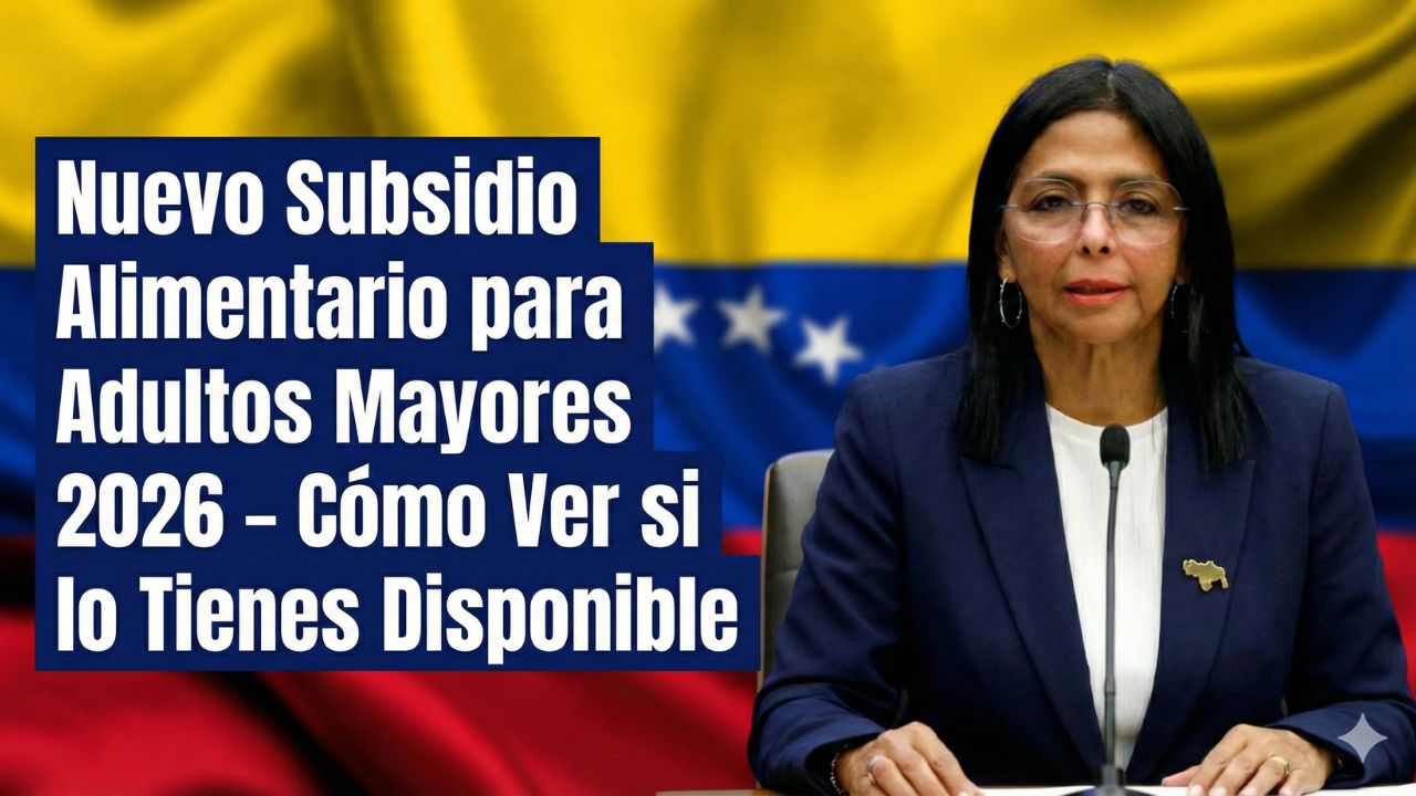 Nuevo Subsidio Alimentario para Adultos Mayores 2026 – Cómo Ver si lo Tienes Disponible